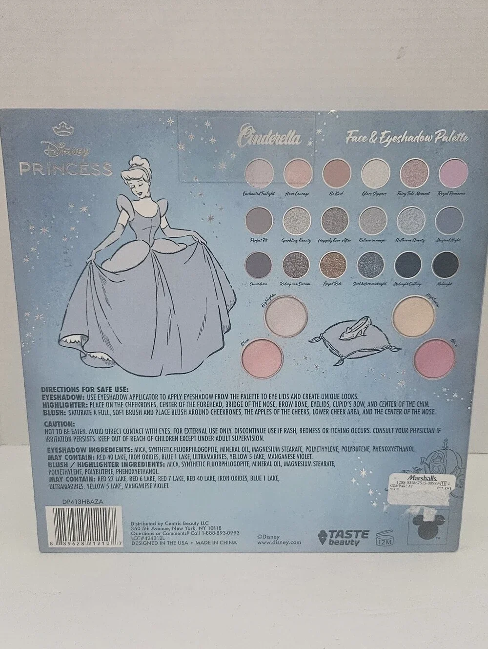 Taste Beauty Disney Princess Cinderella Face & Eyeshadow Palette - BNIB Factory